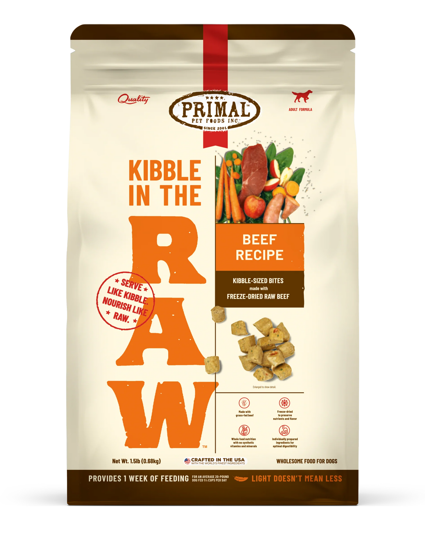 PRIMAL'S KIBBLE IN THE RAW