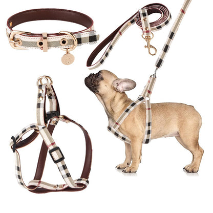 M&M Leash Collar Harness Set