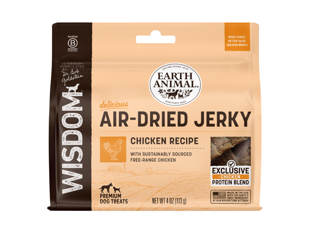 EARTH ANIMAL DOG WISDOM AIR / DRIED JERKY 4OZ