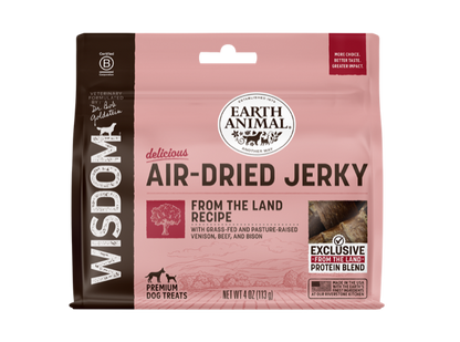 EARTH ANIMAL DOG WISDOM AIR / DRIED JERKY 4OZ