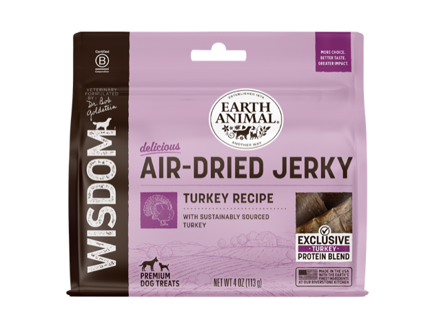 EARTH ANIMAL DOG WISDOM AIR / DRIED JERKY 4OZ